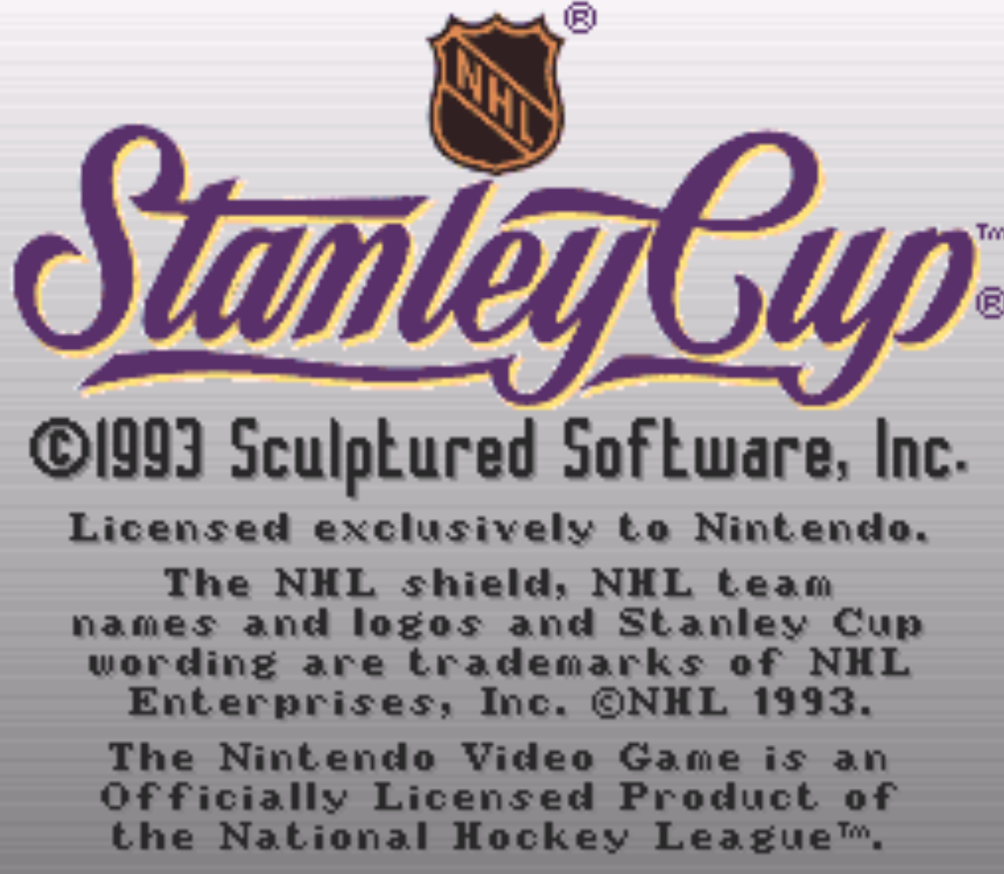 NHL Stanley Cup Title Screen